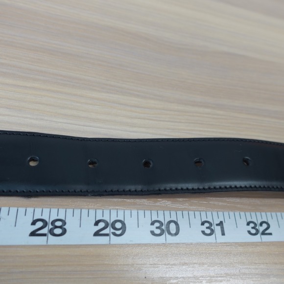 Vintage GIANNI VERSACE Belt Womens 75 30 S Black Leather Rhinestone Italian FLAW main image 13